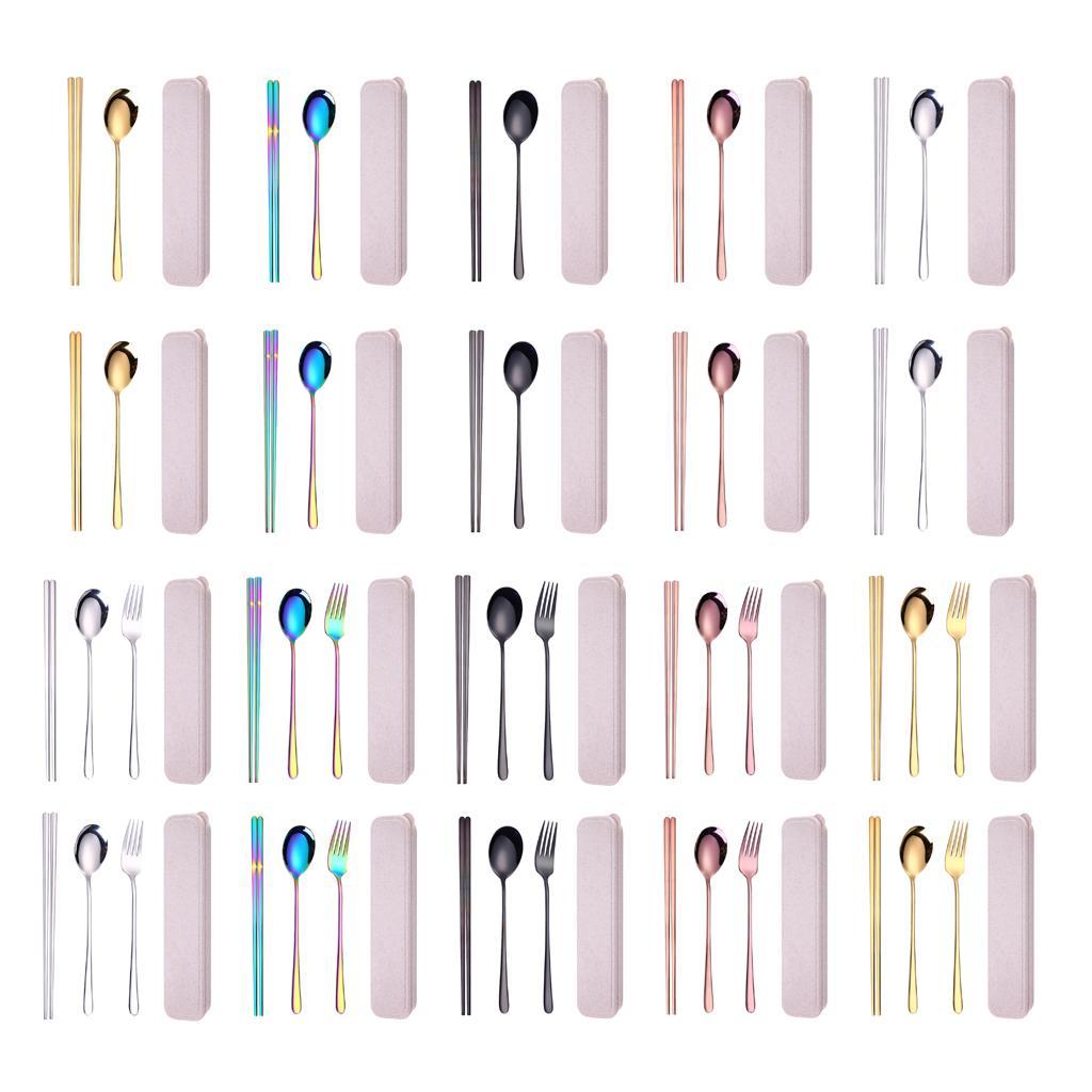 Travel Flatware with Case Camping Lunch