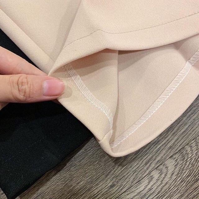 Quần ống rộng nữ lưng cao chất vải tuyết mưa khóa trước 1 khuy culottes CHERRY quần nữ ống suông tôn dáng bigsize T003