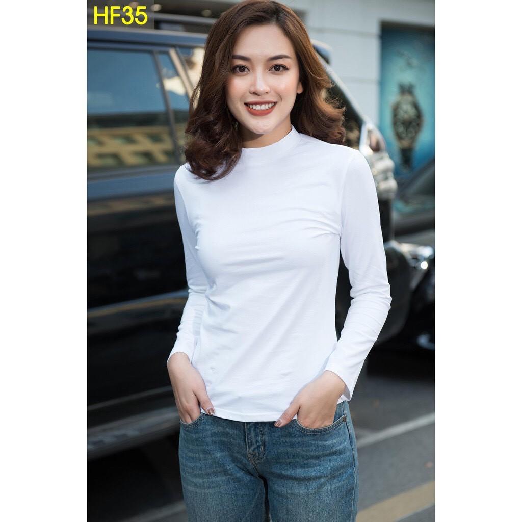 Áo giữ nhiệt Thu Đông Nữ Nhật Bản, cổ cao 3cm sinh nhiệt giữ ấm rất tốt, vải cotton