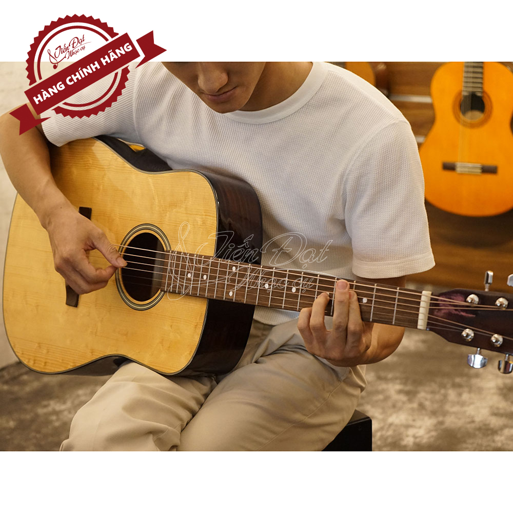 Đàn Guitar Acoustic Việt Nam GA-10EV Mặt Gỗ Thông Nguyên Tấm Cao Cấp