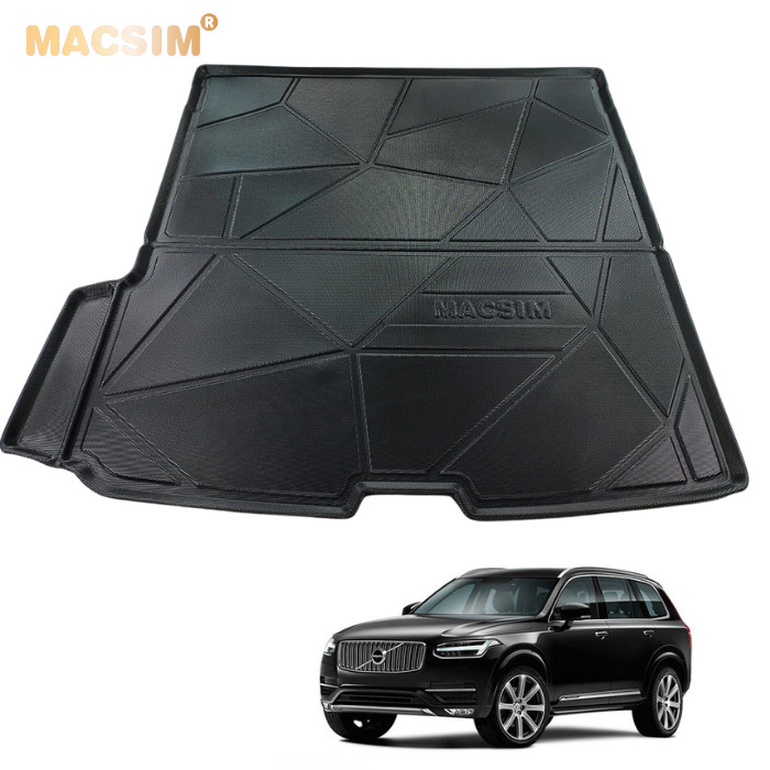 Thảm lót cốp xe ô tô VOLVO XC90  2016-2020 nhãn hiệu Macsim chất liệu TPV cao cấp màu đen