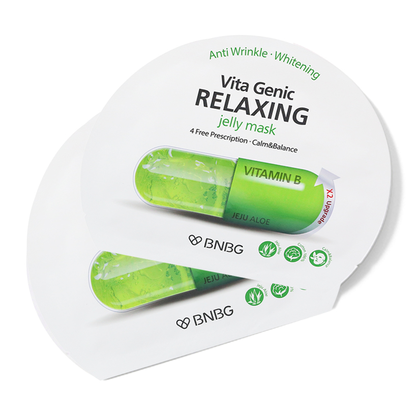 [ 10 miếng mặt nạ ] Mặt nạ cho da hư tổn , da kích ứng , nhạy cảm BNBG Vita Genic Relaxing Jelly Mask 30ml