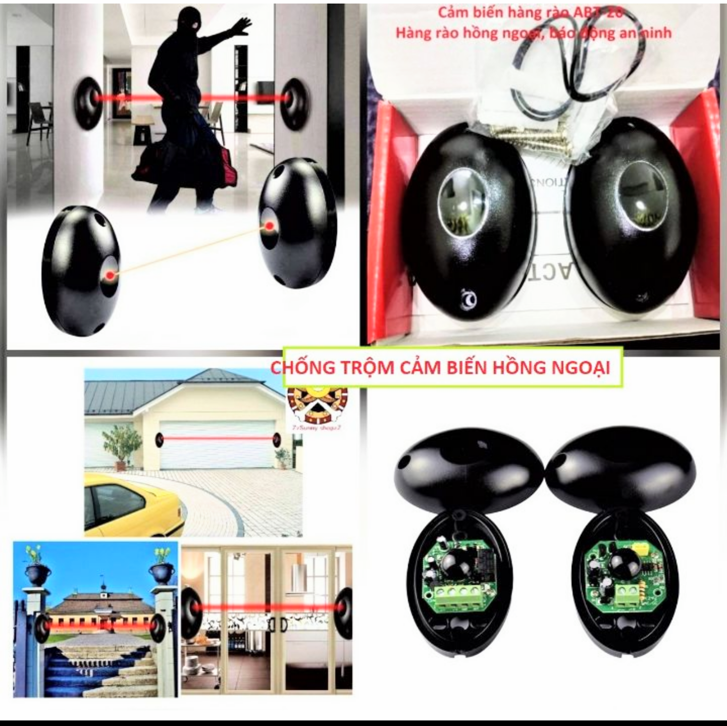 1 BỘ CẢM BIẾN CHỐNG TRỘM BẰNG HỒNG NGOẠI THÔNG MINH GẮN CỬA HÀNG RÀO BẢO VỆ AN TOÀN HÀNG CAO CẤP