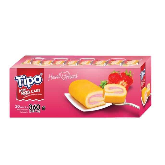 BÁNH TIPO BÔNG LAN CUỘN 360G HƯƠNG CỐM - DÂU