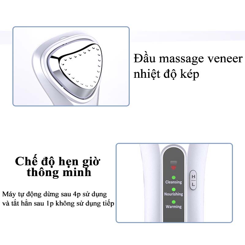 Máy Massage Mặt Cầm Tay Mini Kiêm Máy Di Tinh Chất Nóng Lạnh Ion Giúp Đẩy Đẩy Dưỡng Chất Đẩy Tế Bào Chết Chăm Sóc Sắc Đẹp Chị Em Hiệu Quả Máy Rửa Mặt Kết Hợp Đẩy Tinh Chất Hiệu Quả - ML014