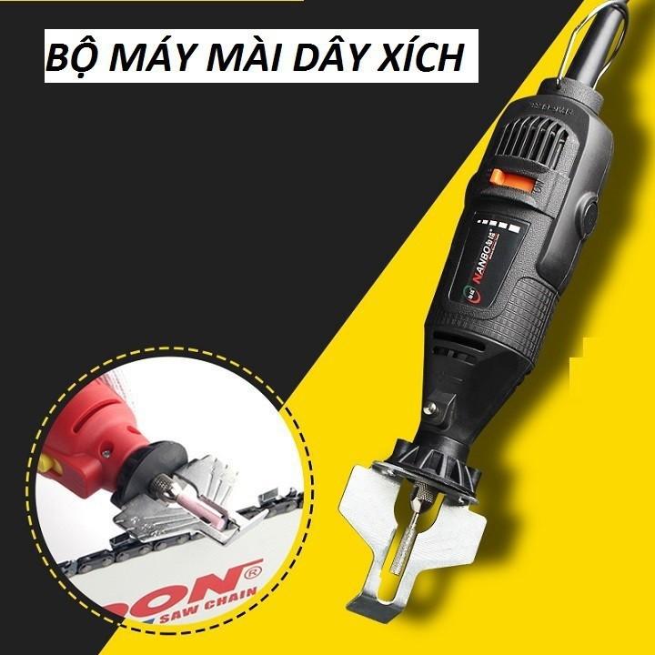 Máy mài lưỡi cưa xích,tặng kèm mũi mài