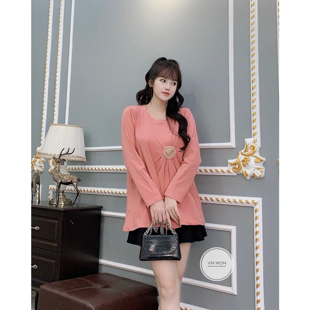 Áo sơ mi bầu công sở 1 lớp tằm lụa Hàn Châu cho bầu đi làm đi chơi cực xinh Xoài Boutique