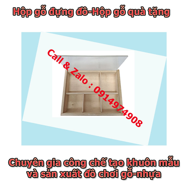 Hộp gỗ hình chữ nhật/Hộp gỗ đựng trang sức/Hộp gỗ đựng đồ nhiều ngăn