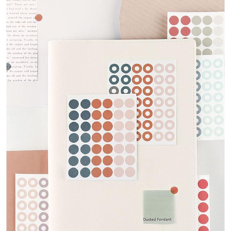 Bộ 126 hình dán chấm tròn dùng trong trang trí thủ công E52