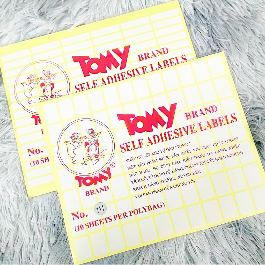 Nhãn Có Lớp Keo Tự Dán Decal Tomy A5 - Xấp 10 tờ