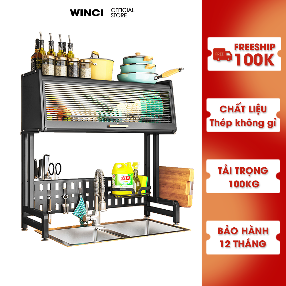 Kệ Để Chén Đĩa Đa Năng Winci A11, Chân Kệ Điều Chỉnh Linh Hoạt, Sơn Tĩnh Điện Cao Cấp, Hàng chính hãng