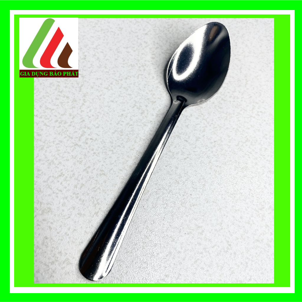 Bộ 10 muỗng / thìa soup inox đầu nhọn truyền thống đơn giản sáng bóng dày dặn cán dài 18cm - thìa ăn cơm