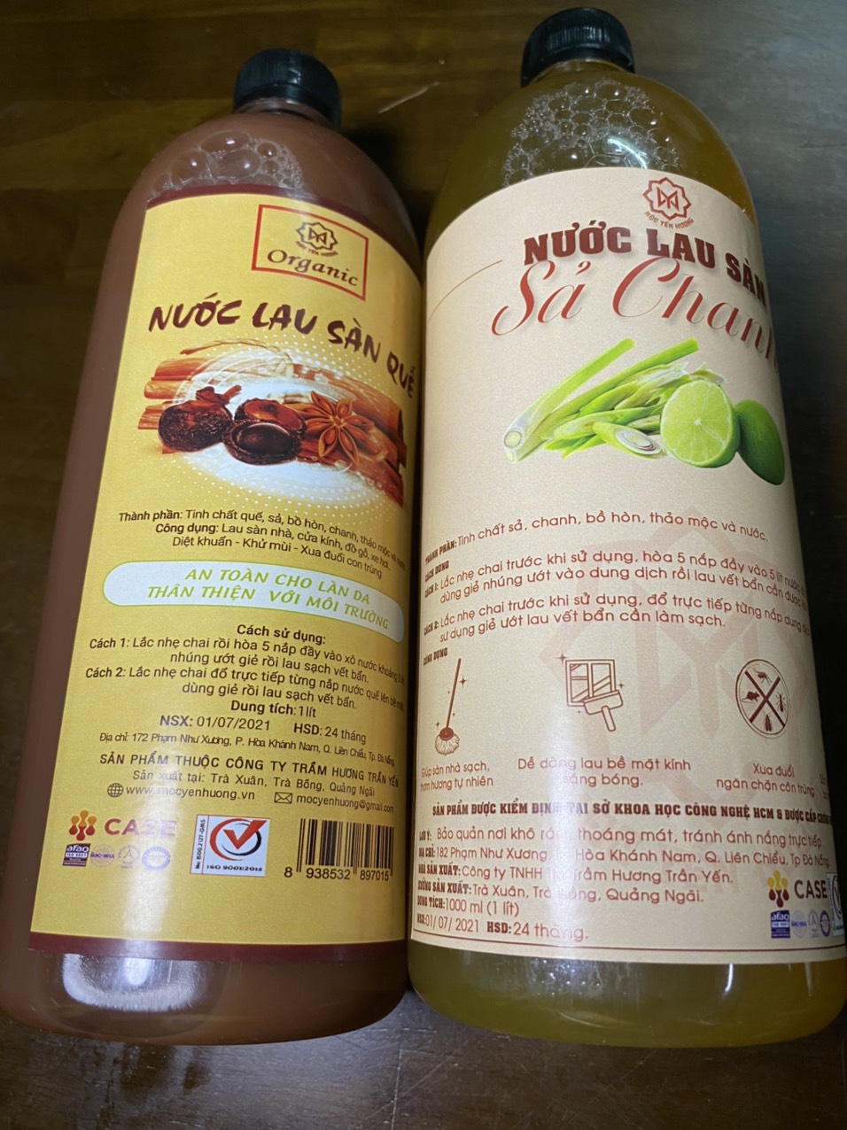 NƯỚC LAU SÀN HƯƠNG SẢ CHANH - MỘC YẾN HƯƠNG - chai 1000ml