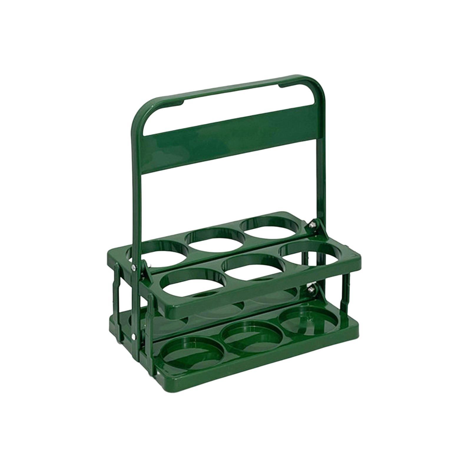 6 Holes Reusable Beer Bottle Carrier Beer Rack Basket for Home Catering Cafe