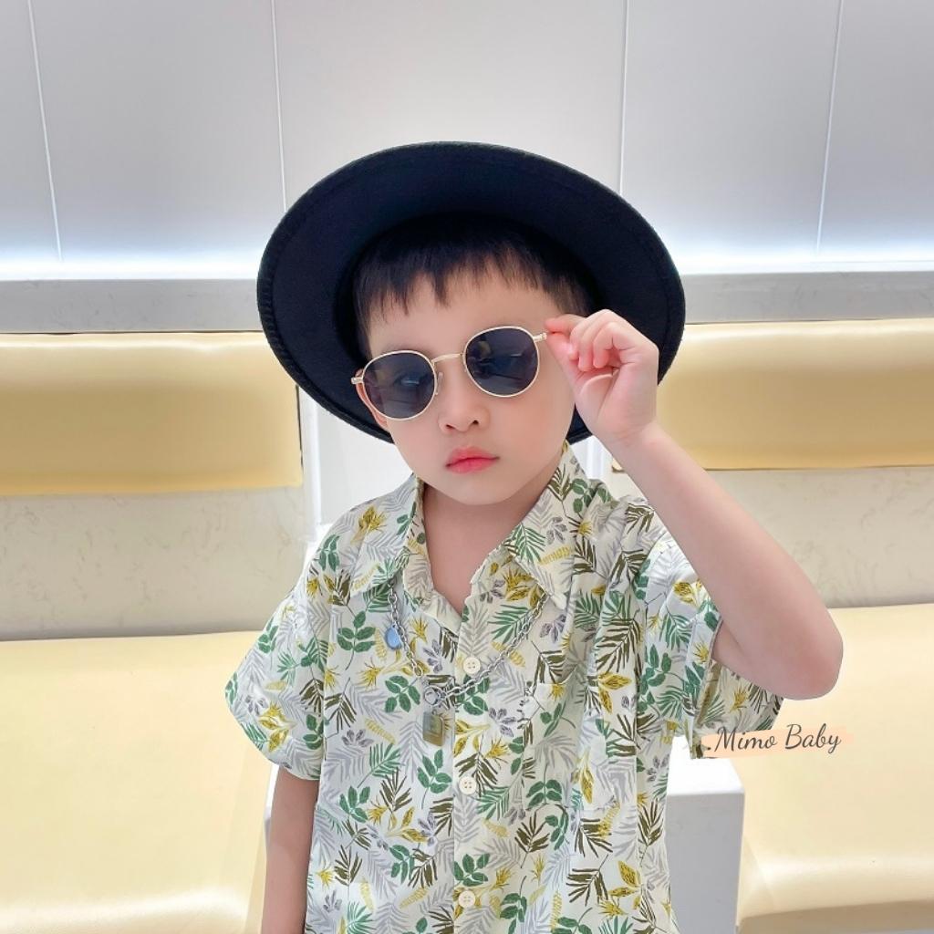 Kính râm trẻ em gọng kim loại phong cách cool ngầu cho bé 1-4 tuổi K07 Mimo Baby