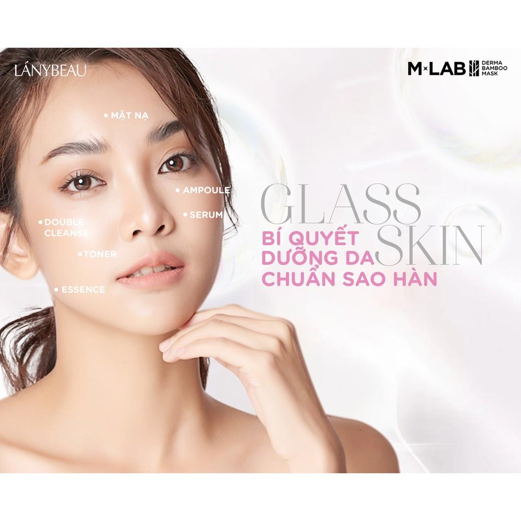 Mặt nạ dưỡng da trắng sáng, căng bóng 100% sợi tre tự nhiên LÁNYBEAU M-Lab Glow Boost
