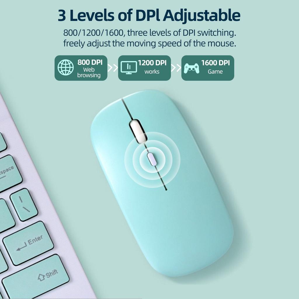 Chuột Bluetooth 2.4G Hai Chế Độ Kèm Bàn Phím Cho Điện Thoại / Máy Tính Bảng