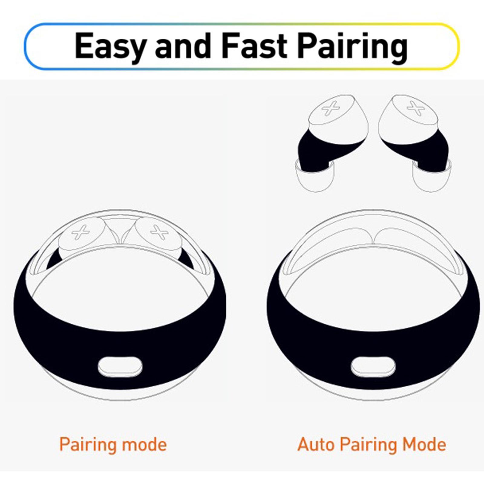 True Earbuds Headphones with Charging Case Waterproof  Stereo Earphones Built-in Mic Headset