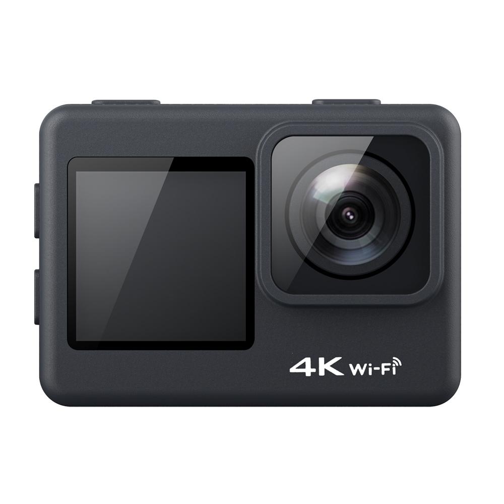 Chống nước C1 HD 4K 2.0 Touch LCD Máy ảnh thể thao EIS Xe máy Cưỡi máy ghi mũ bảo hiểm phía trước và sau màn hình kép WiFi chống lắc
