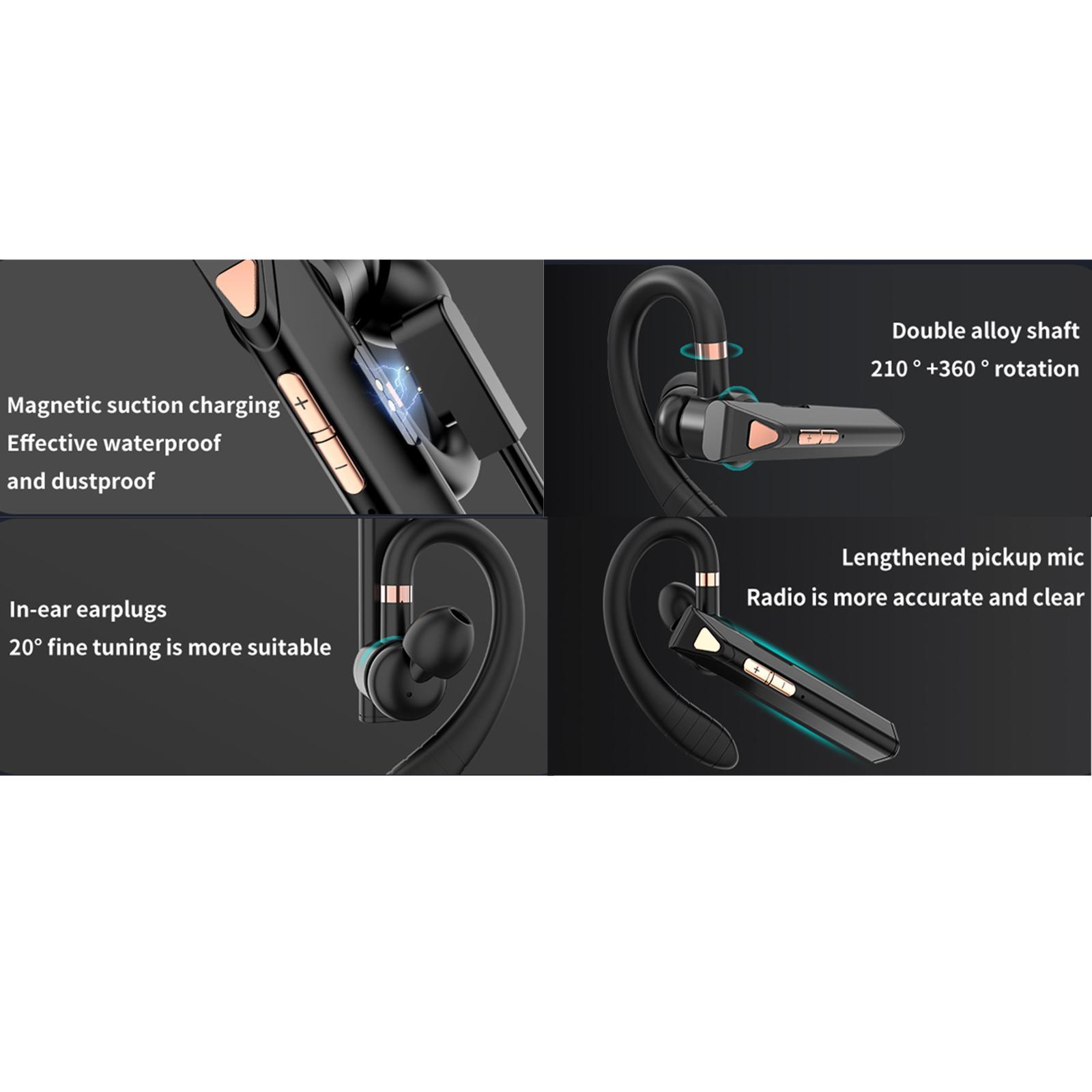 Ear Hook Headset Earpiece Handsfree Phones for Mountaineering Single Ear