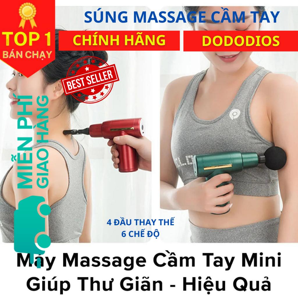 Máy massage Cầm tay dododios Cao Cấp Toàn Thân 4 đầu 6 chế độ - Cổng Sạc USB