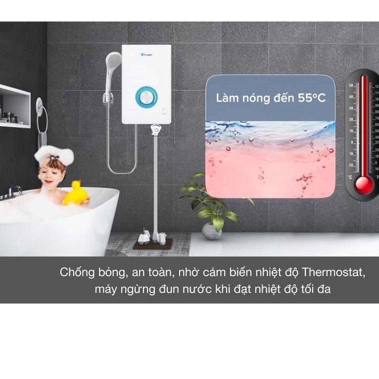 Bình nóng lạnh Casper 4500W EN-45TH11, máy tắm nước nóng trực tiếp tặng vòi sen có 3 chế độ - Hàng chính hãng