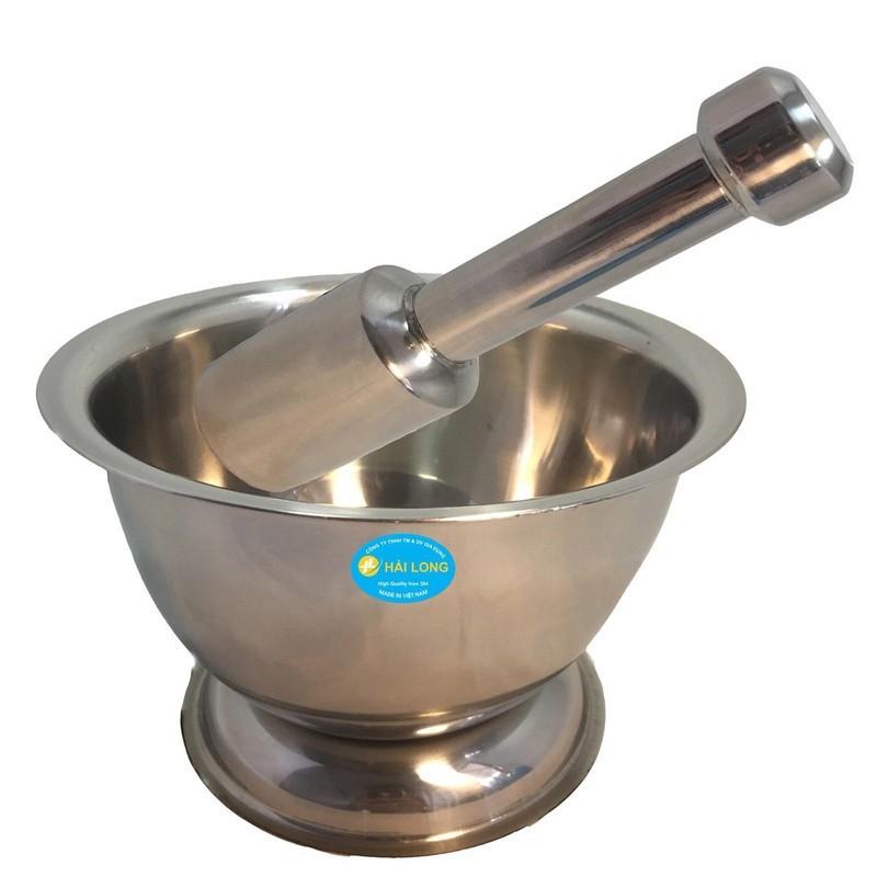 BỘ CỐI CHÀY INOX CAO CẤP SÁNG BÓNG KHÔNG GỈ - CỐI BỀN , CHÀY CẦM CHẮC TAY CHO MỌI NHÀ