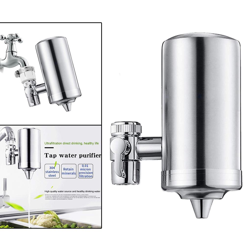 1pc Faucet Water Filter Diatom+Ceramic Filter Water Purifier High Water Flow