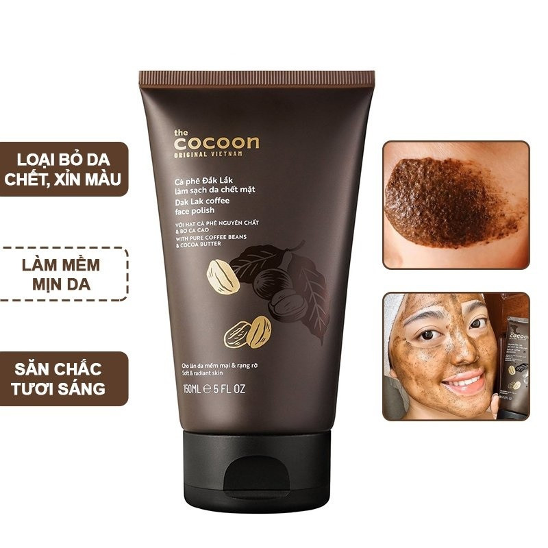 Tẩy Tế Bào Chết Cà Phê Đắk Lắk Cocoon Làm Sạch Da Chết Mặt 150ml