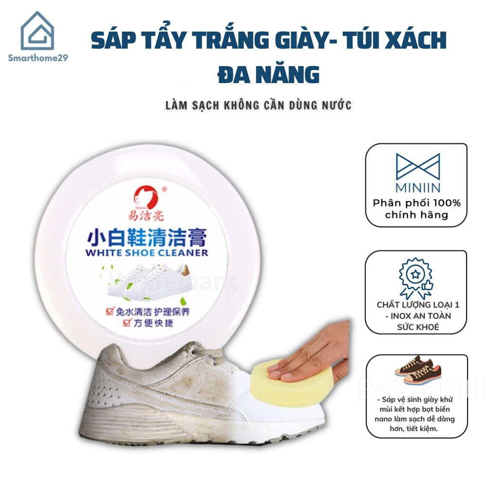 Kem Sáp Tẩy Trắng, Vệ Sinh Giày, Túi Da, Bàn Ghế Đa Năng Không Dùng Nước - HÀNG CHÍNH HÃNG MINIIN