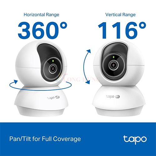 Camera trong nhà TP-Link Tapo AI Pan/Tilt Home Security Wifi 8MP 4K C250 - Hàng chính hãng