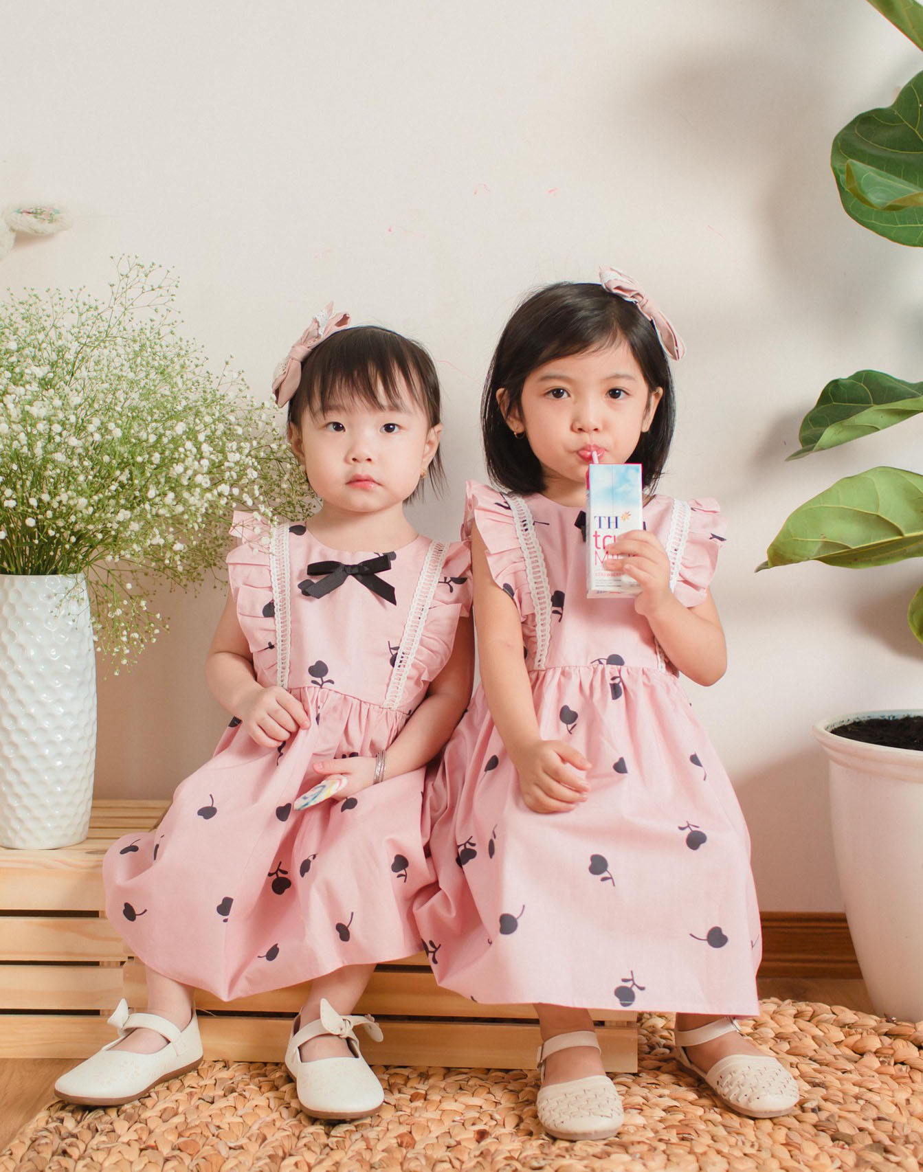 Đầm Xoè Tùng Nhún Cực Kỳ Đáng Yêu Dành Cho Bé Từ 1 Đến 6 Tuổi