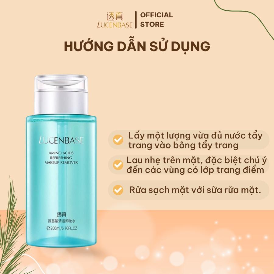 Nước tẩy trang LUCENBASE làm sạch sâu Amino Acids Refreshing Makeup Remover 200ml