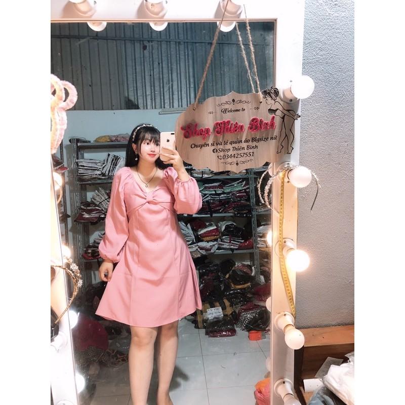 Đầm nơ tiểu thư tay dài