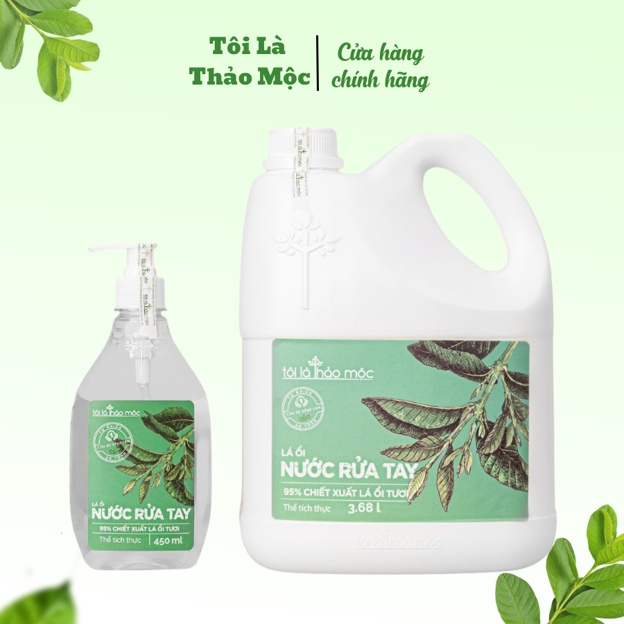 Nước Rửa Tay Lá Ổi 3,68L sạch khuẩn, an toàn cho da - Tôi Là Thảo Mộc