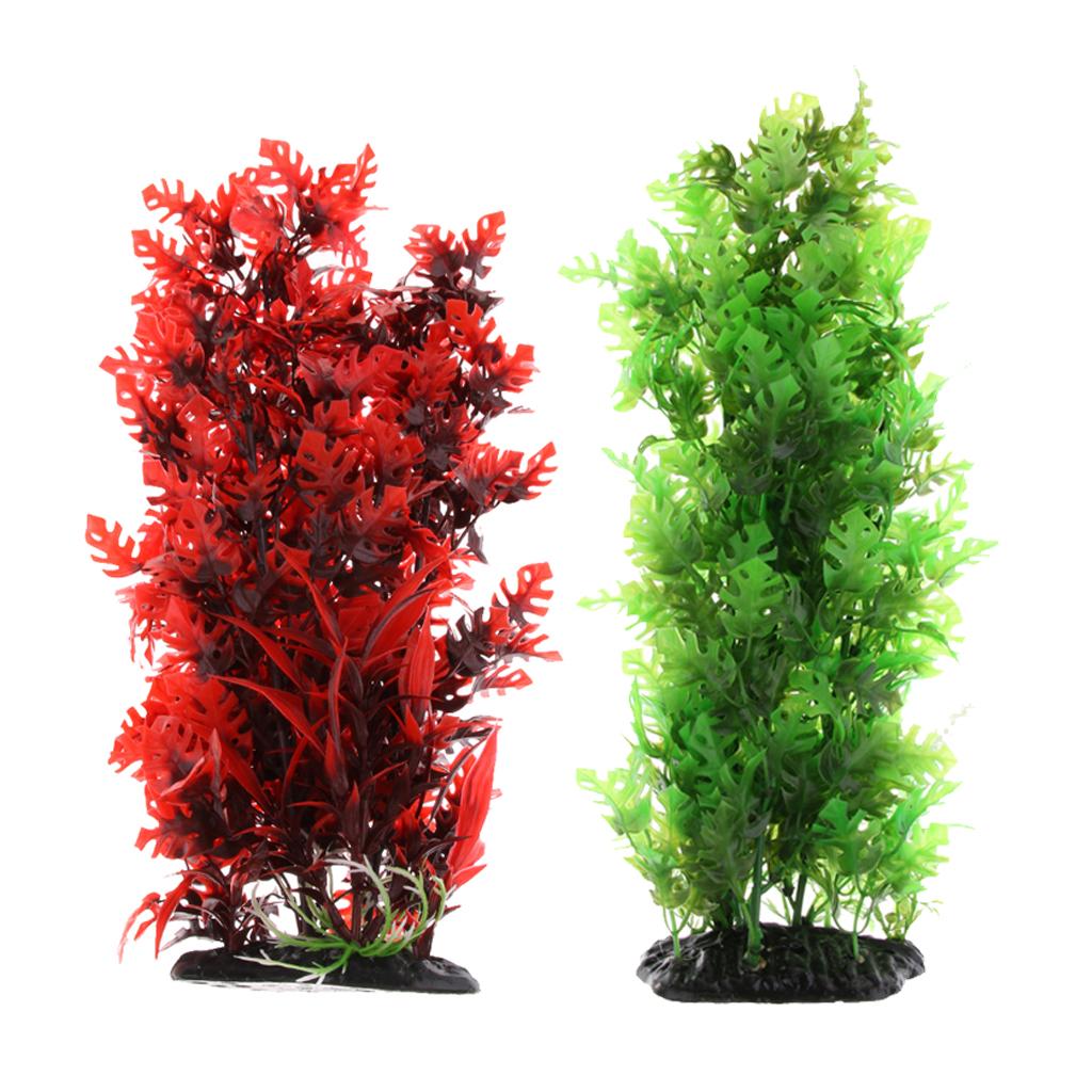 Large Aquarium Landscape Ornament Plastic 18-inch Tall Tree Fish Tank Decoration