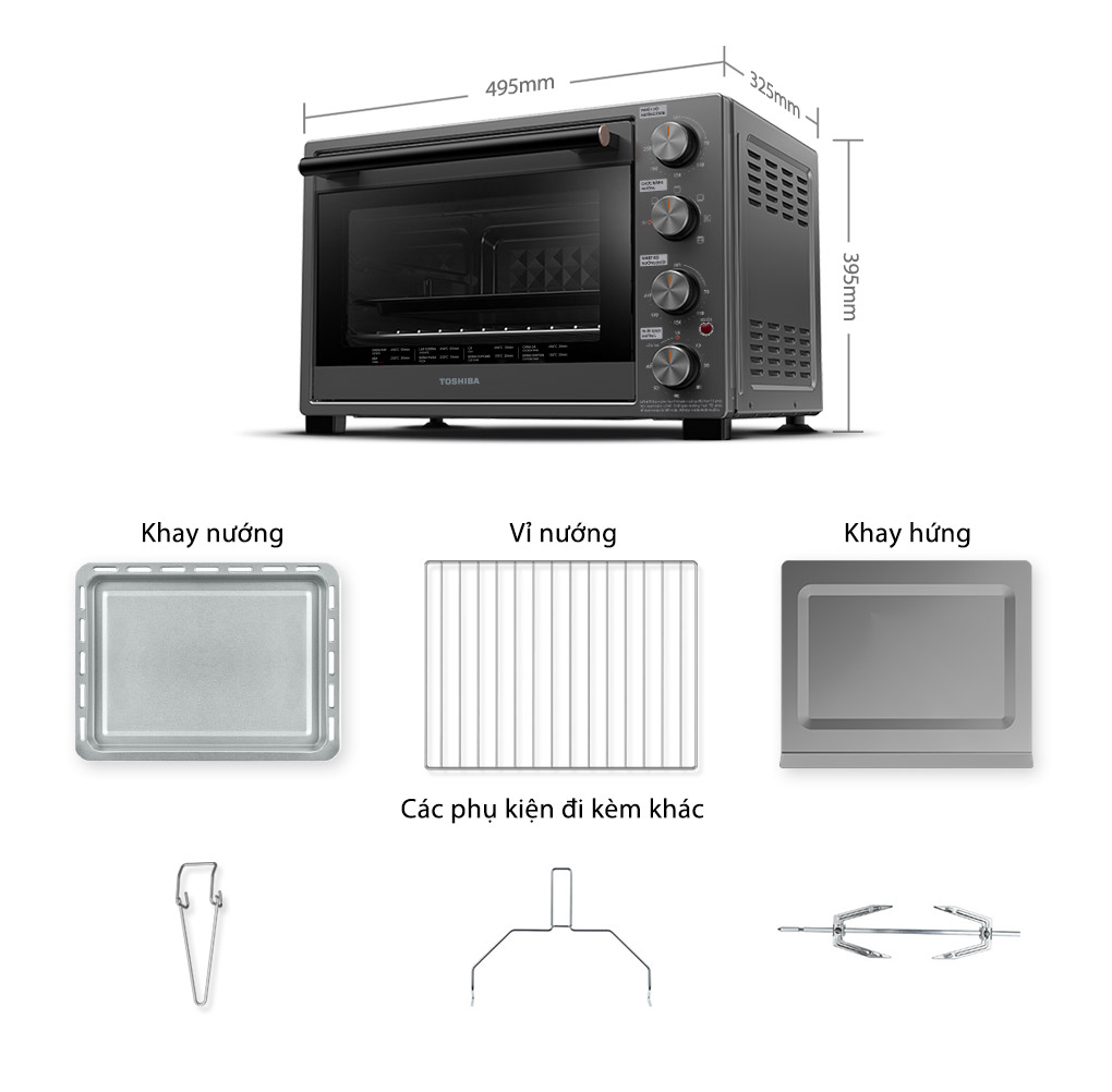Lò nướng thùng 35 lít TOSHIBA TL-MC35Z - Hàng chính hãng