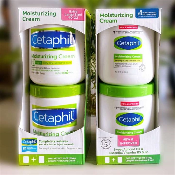 Set 2 - Kem Dưỡng Cetaphil Moisturizing Cream 566g - Mỹ