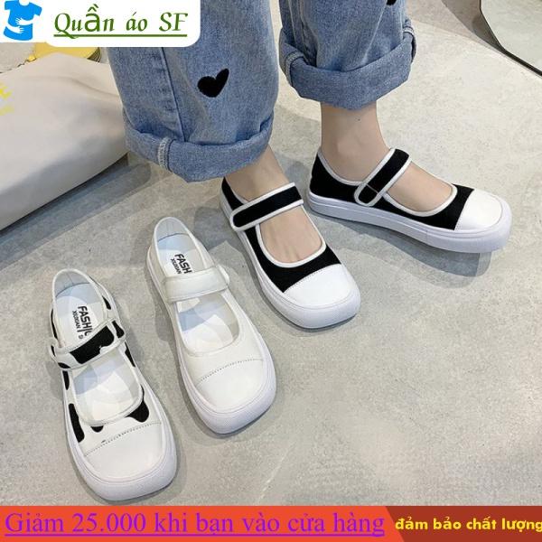 Giày Nữ Đế Thấp Mũi Vuông Thời Trang Hàn Quốc