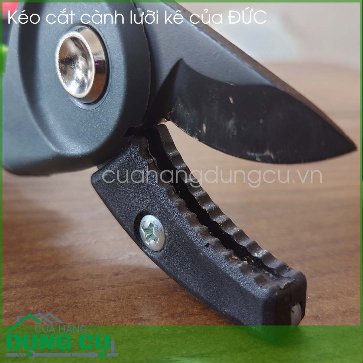 Kéo cắt cành đức có lưỡi kê chống trượt cắt cành lớn 10mm