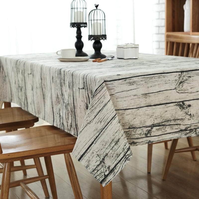KHĂN TRẢI BÀN LAN DECOR TB209 HỌA TIẾT VÂN GỖ XÁM DÀNH CHO BÀN TIỆC