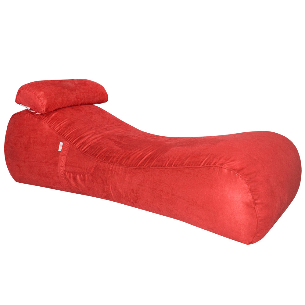 GIƯỜNG LƯỜI HẠT XỐP (DAYBED LOUNGER BEANBAG) CHẤT LIỆU MICROSUEDE MÀU ĐỎ MS42 SIZE 1,8M - THE BEANBAG HOUSE