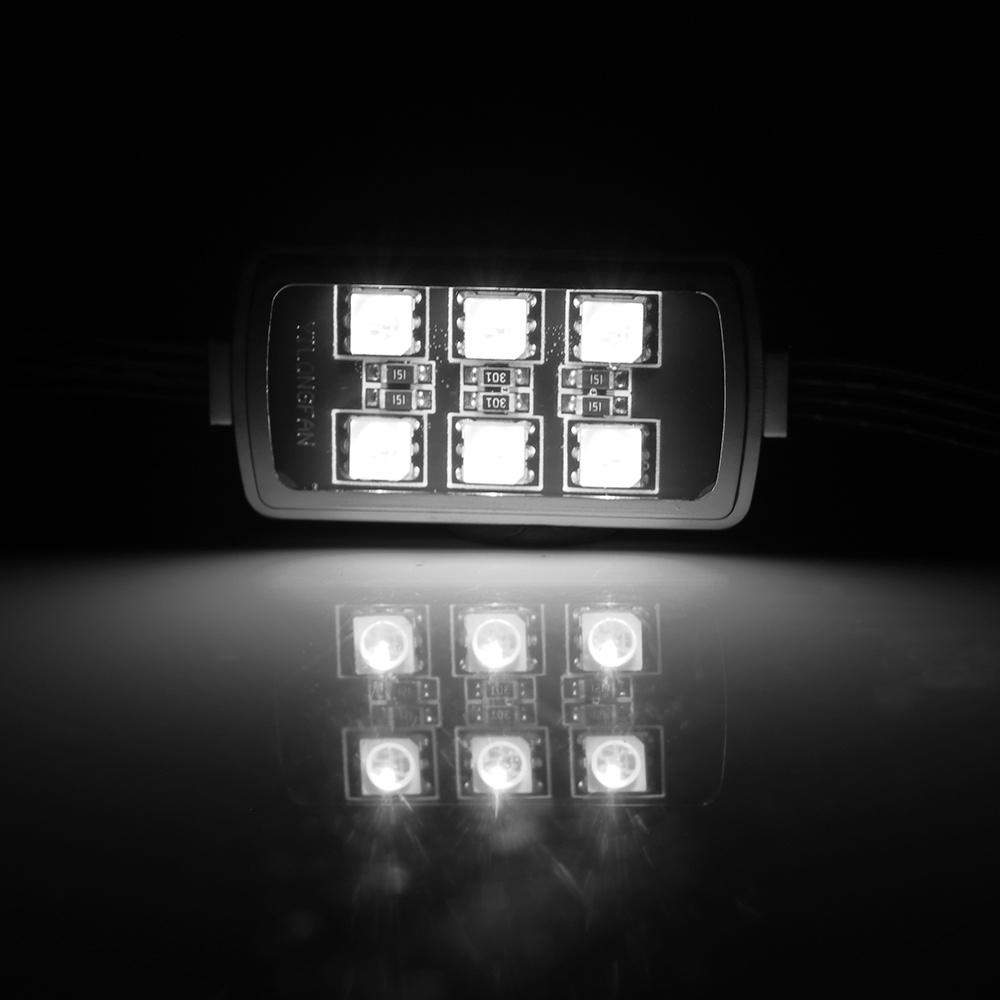 Dây đèn LED 6 RGB 36 bóng không dây trang trí đuôi xe mô tô thông minh điều khiển từ xa