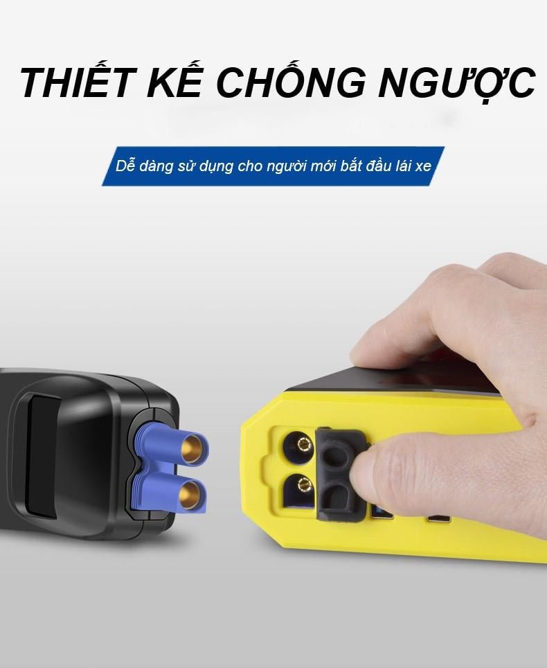 Bộ kích bình ô tô 750A - 1500A chuyên dụng kiêm sạc dự phòng không dây 12000 mAh có đèn pin Michelin 4165ML