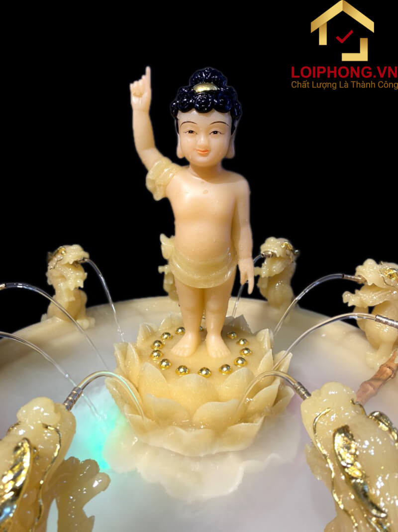 Chậu tắm Phật Đản Sanh màu vàng