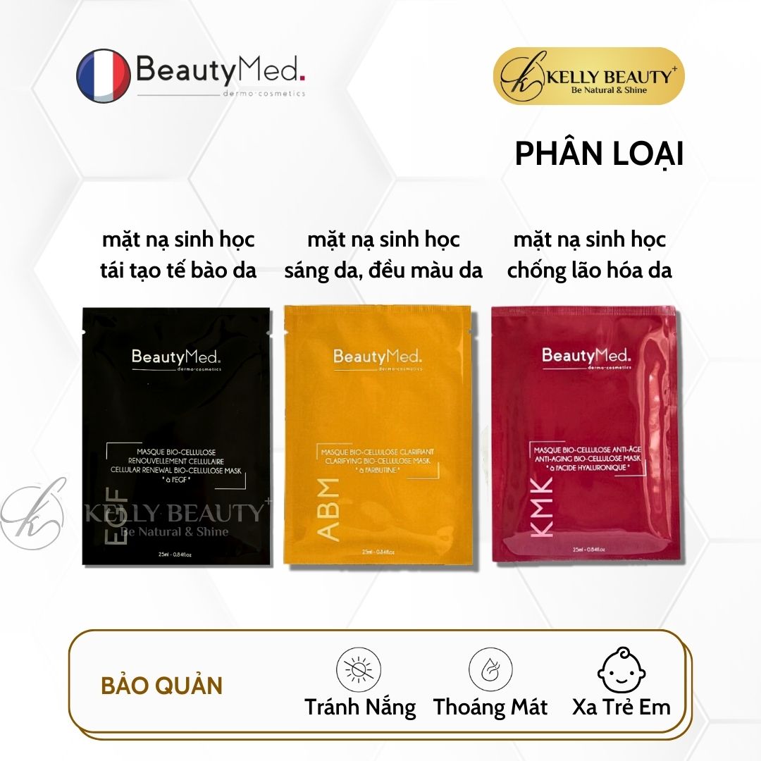 Mặt Nạ Sinh Học Dưỡng Sáng Da BeautyMed ABM Clarifying Bio-cellulose Mask | Kelly Beauty