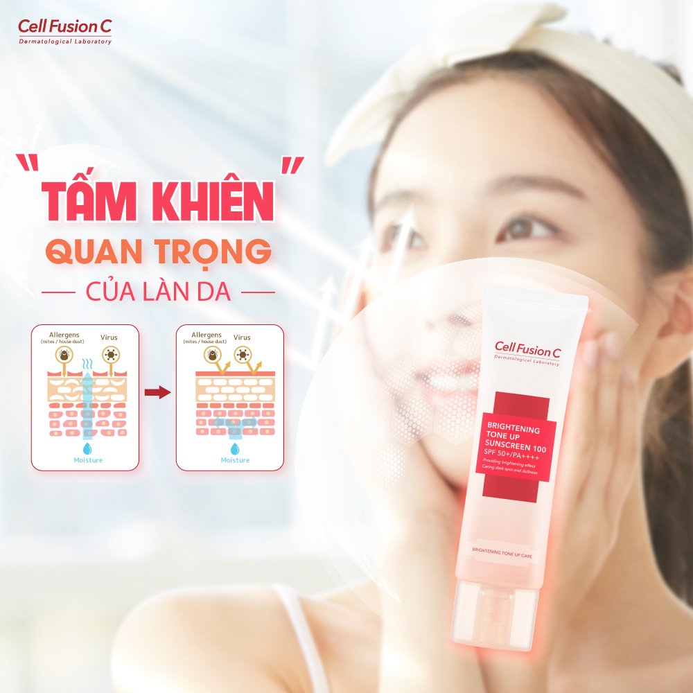 Kem chống nắng bật tone da BRIGHTENING TONE UP SUNSCREEN 100 SPF 50+/PA++++