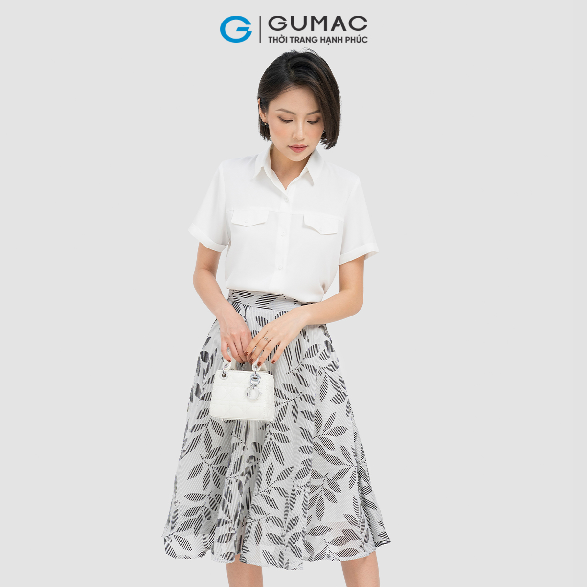 Chân váy xòe họa tiết Gumac VD04009
