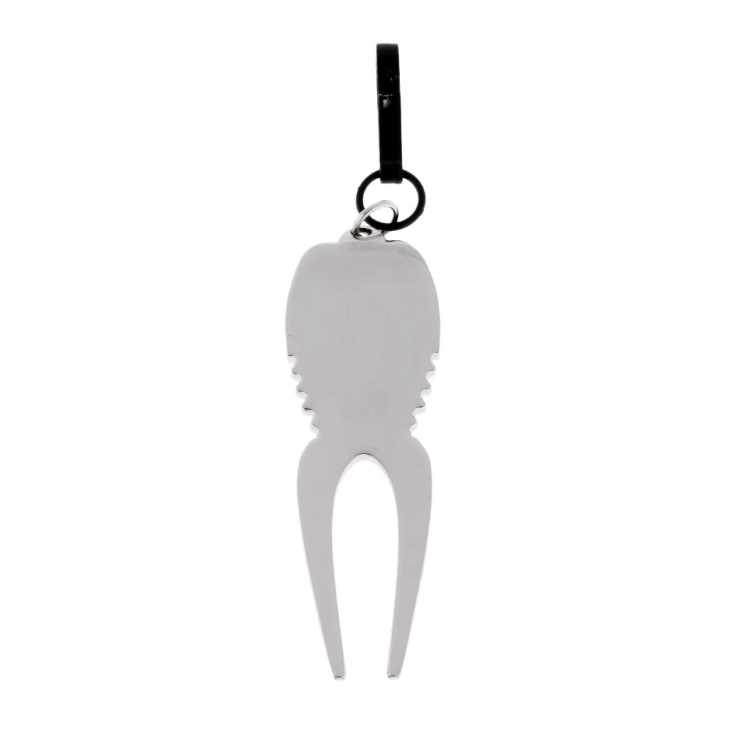 Golfer Club Clip On Golf Divot Tool & Magnetic Ball Marker Pitch Repair Tool