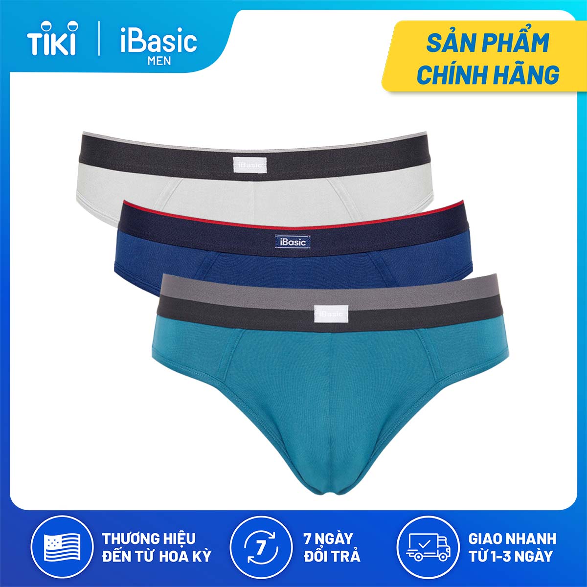 Combo 3 quần lót nam thun Brief iBasic PANM090